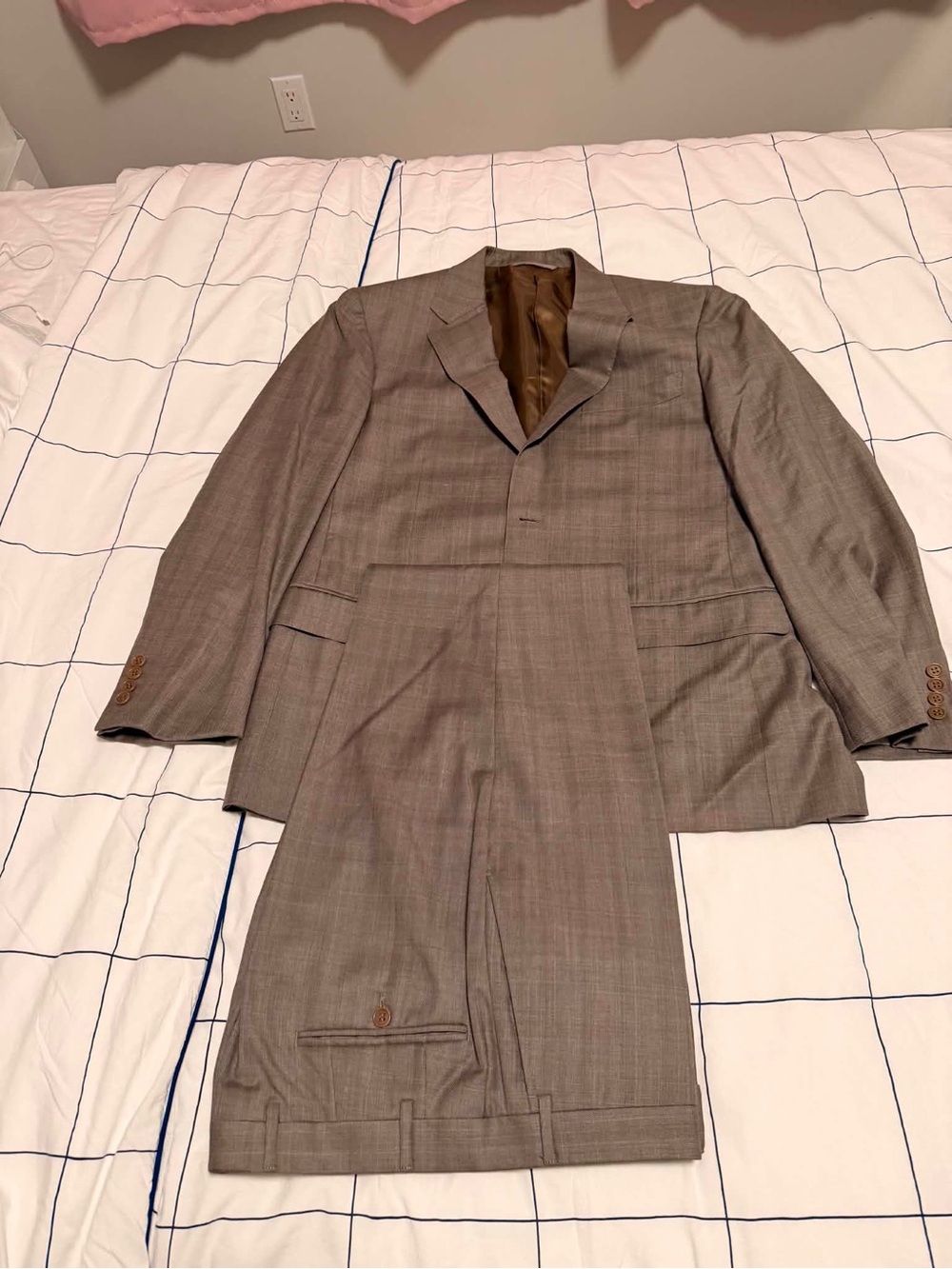 Canali Taupe-Brown Two-Piece Wool Suit